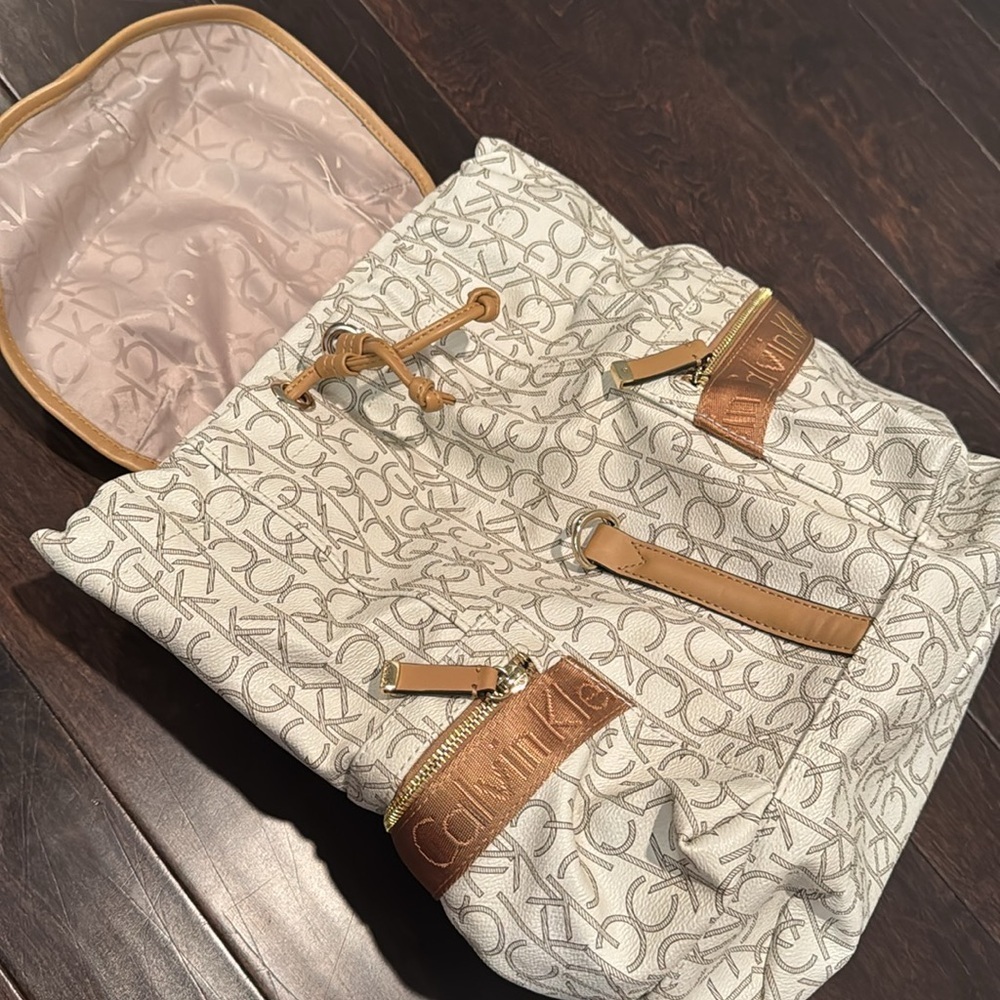 Calvin Klein Monogram Backpack EUC - image 8